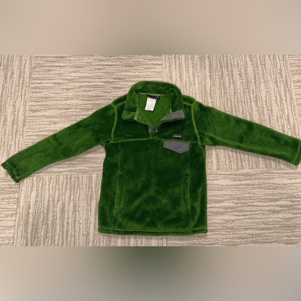 Patagonia Sherpa Fleece Pullover in Kelly Green - Size XS = 5/6